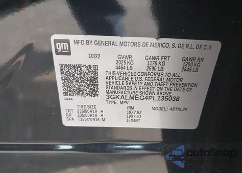 2023 GMC Terrain Fwd Sle from USA, damaged, VIN 3GKALMEG4PL135038